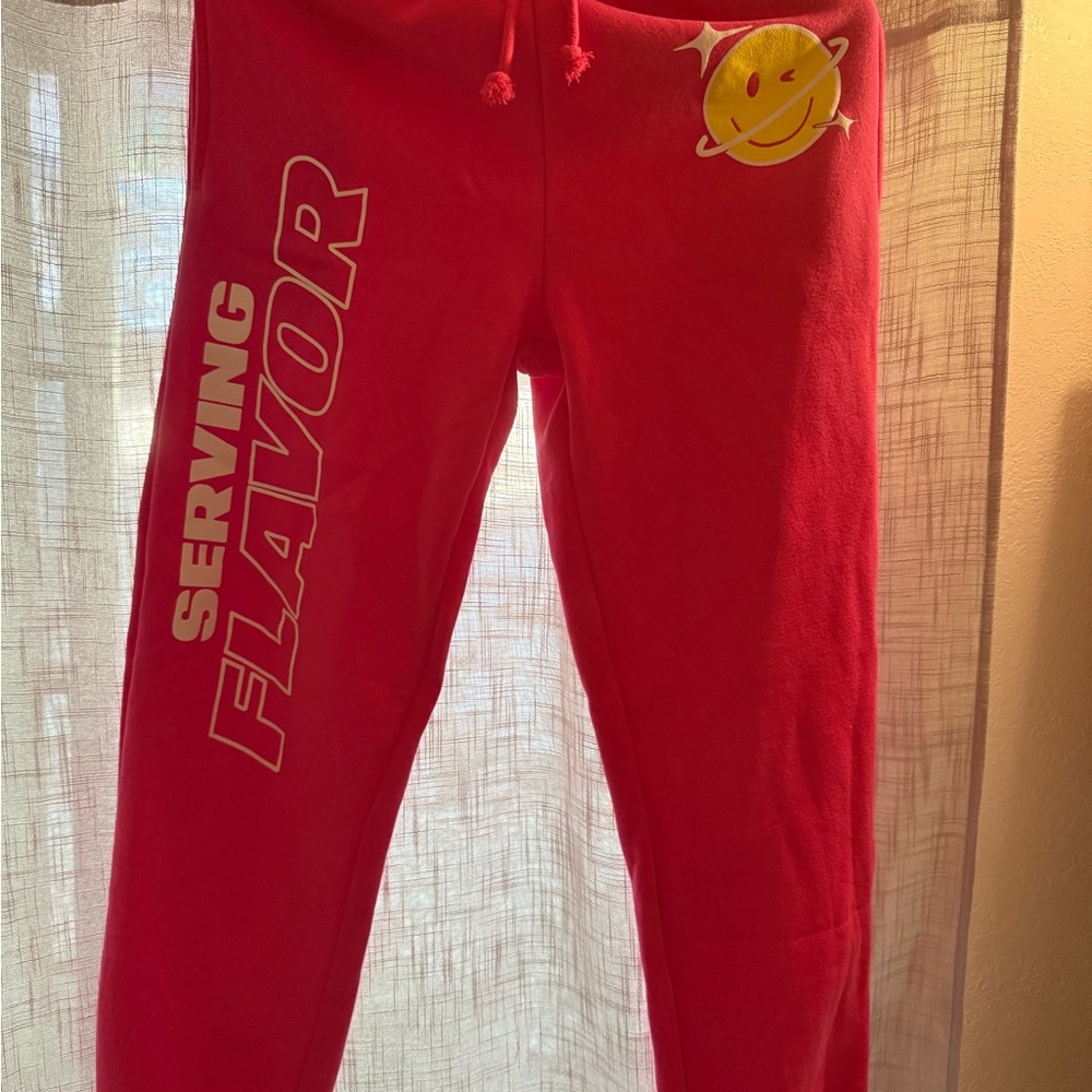 Poppi target hot pink Joggers with Graphic Print
